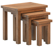 Dorset Rustic Oak Nest Of Tables