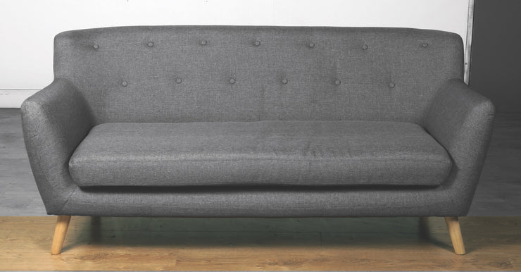 Eton Grey Fabric 3 Seater Sofa