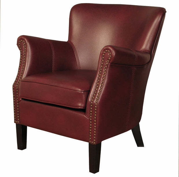 Harlow Armchair - Burgundy Leather