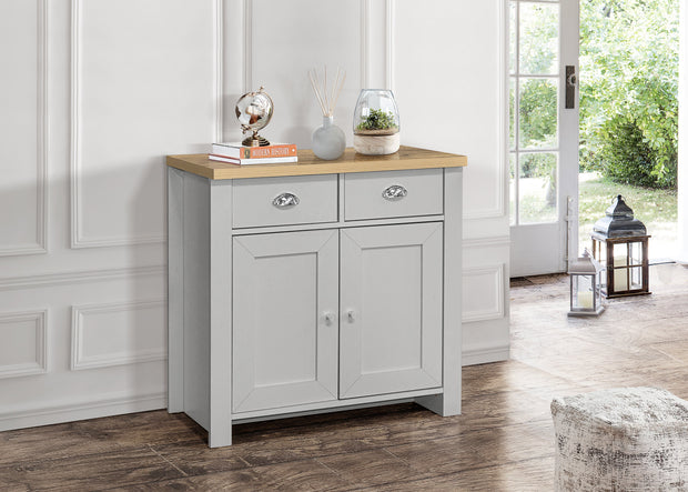 Highgate 2 Door 2 Drawer Sideboard -  Grey & Oak