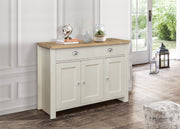 Highgate 3 Door 2 Drawer Sideboard - Cream & Oak