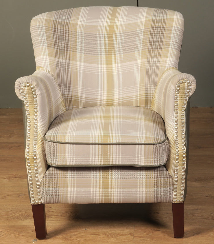 Harlow Armchair - Yellow Check