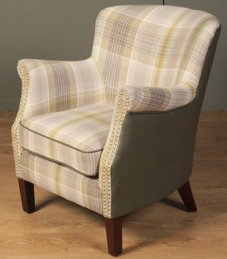 Harlow Armchair - Yellow Check