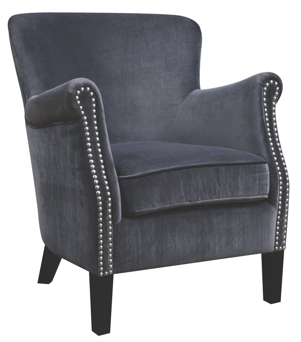 Harlow Armchair - Grey Velvet