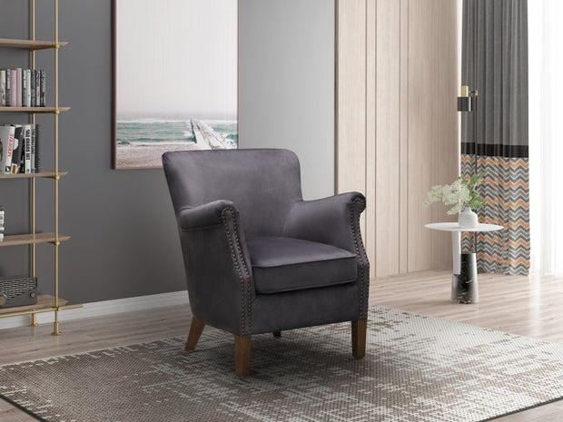 Harlow Vintage Armchair - Charcoal