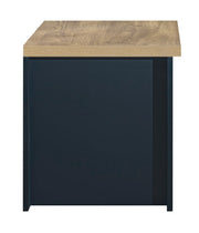 Highgate 1 Drawer Lamp Table - Navy & Oak