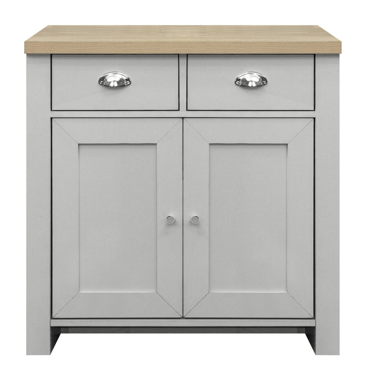 Highgate 2 Door 2 Drawer Sideboard -  Grey & Oak