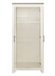 Highgate 2 Door Wardrobe - Cream & Oak