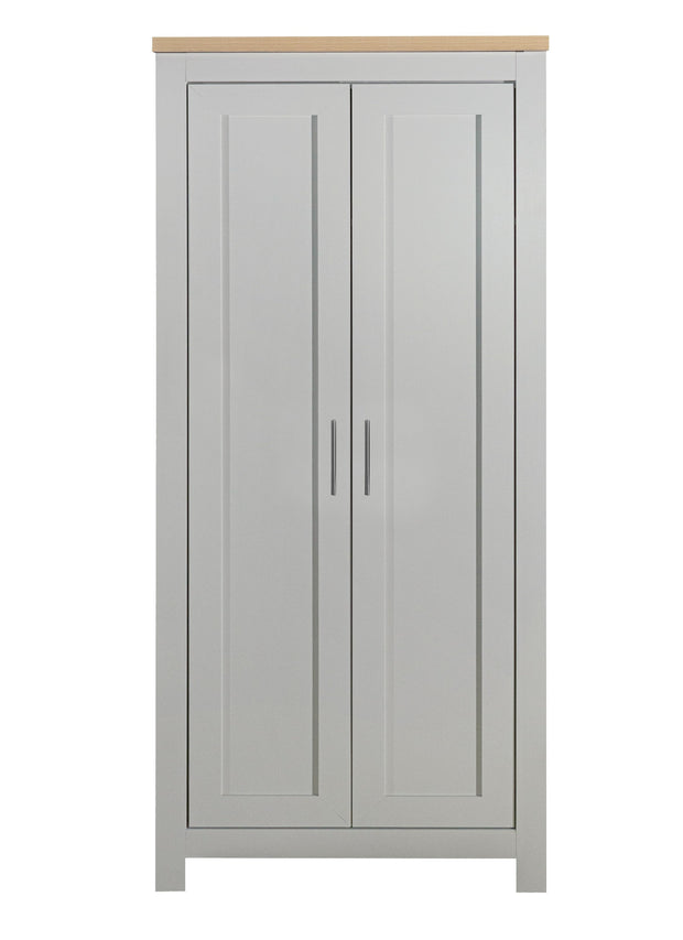 Highgate 2 Door Wardrobe -  Grey & Oak