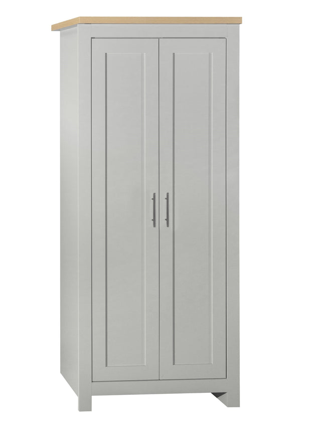 Highgate 2 Door Wardrobe -  Grey & Oak