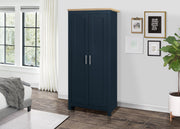 Highgate 2 Door Wardrobe -  Navy & Oak