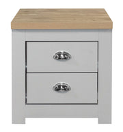 Highgate 2 Drawer Bedside - Grey & Oak