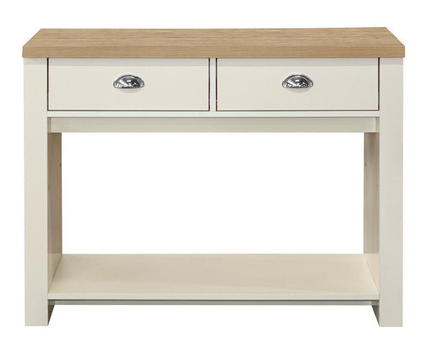 Highgate 2 Drawer Console Table - Cream & Oak