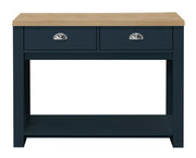 Highgate 2 Drawer Console Table - Navy & Oak