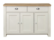 Highgate 3 Door 2 Drawer Sideboard - Cream & Oak