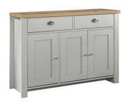 Highgate 3 Door 2 Drawer Sideboard - Grey & Oak