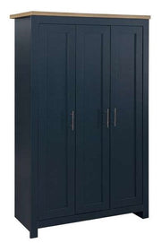 Highgate 3 Door Wardrobe -  Navy & Oak