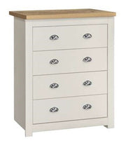 Highgate 4 Drawer Chest - Cream & Oak