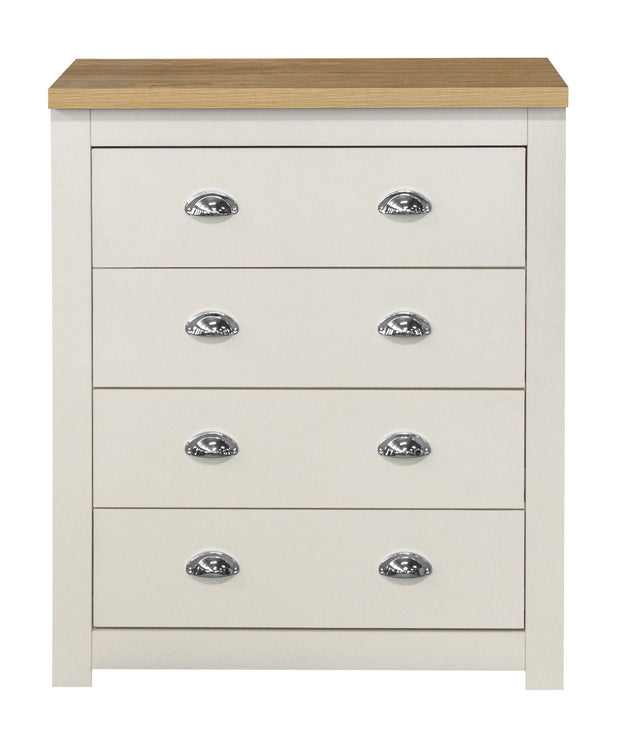 Highgate 4 Drawer Chest - Cream & Oak