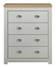 Highgate 4 Drawer Chest - Grey & Oak