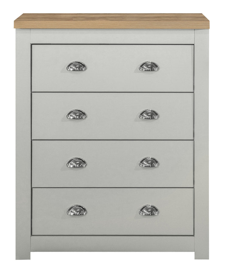 Highgate 4 Drawer Chest - Grey & Oak