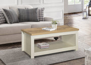 Highgate Coffee Table - Cream & Oak