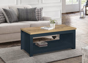 Highgate Coffee Table - Navy & Oak