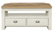 Highgate Corner TV Unit - Cream & Oak