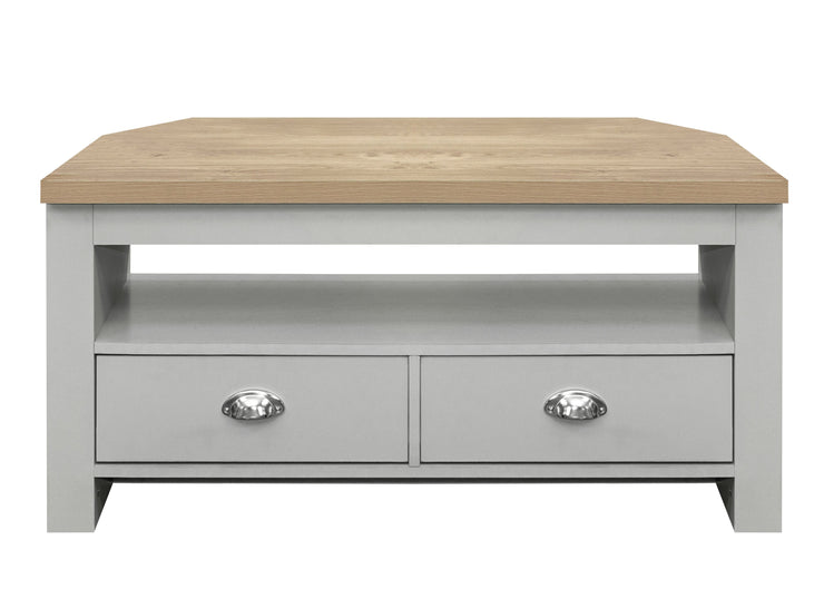 Highgate Corner TV Unit - Grey & Oak