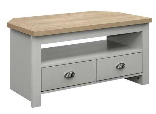 Highgate Corner TV Unit - Grey & Oak