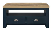 Highgate Corner TV Unit - Navy & Oak