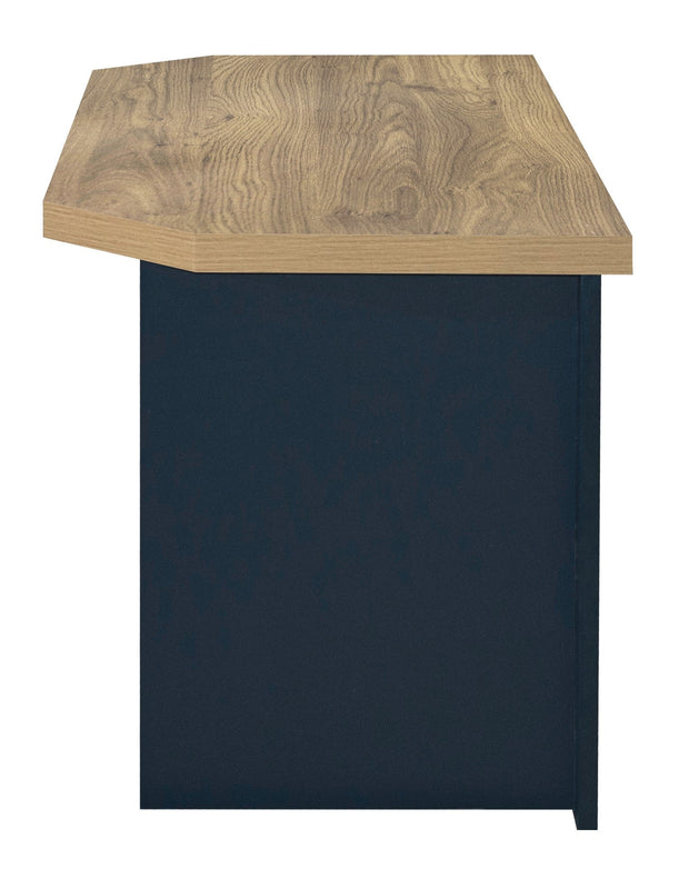 Highgate Corner TV Unit - Navy & Oak