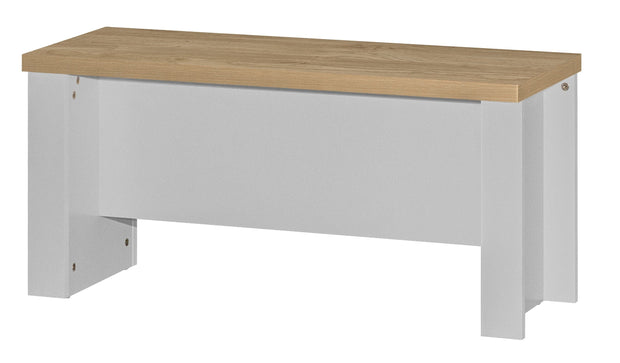 Highgate Dining Table & Bench Set - Grey & Oak