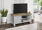 Highgate Small TV Unit - Grey & Oak