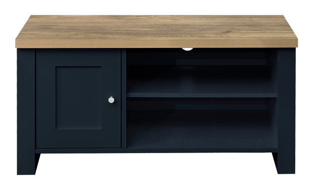 Highgate Small TV Unit - Navy & Oak