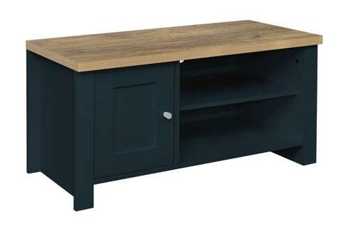 Highgate Small TV Unit - Navy & Oak