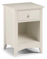 Cameo 1 Drawer Bedside Table - Stone White