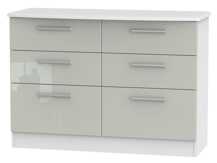 Knightsbridge 6 Drawer Midi Chest Of Drawers