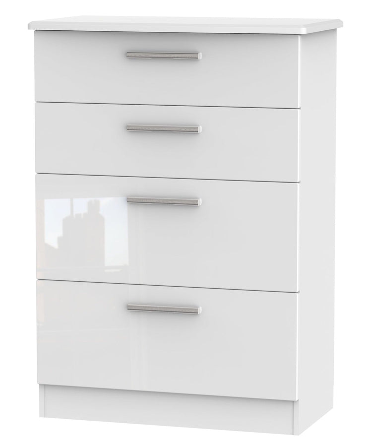 Knightsbridge 4 Drawer Deep Chest Of Drawers