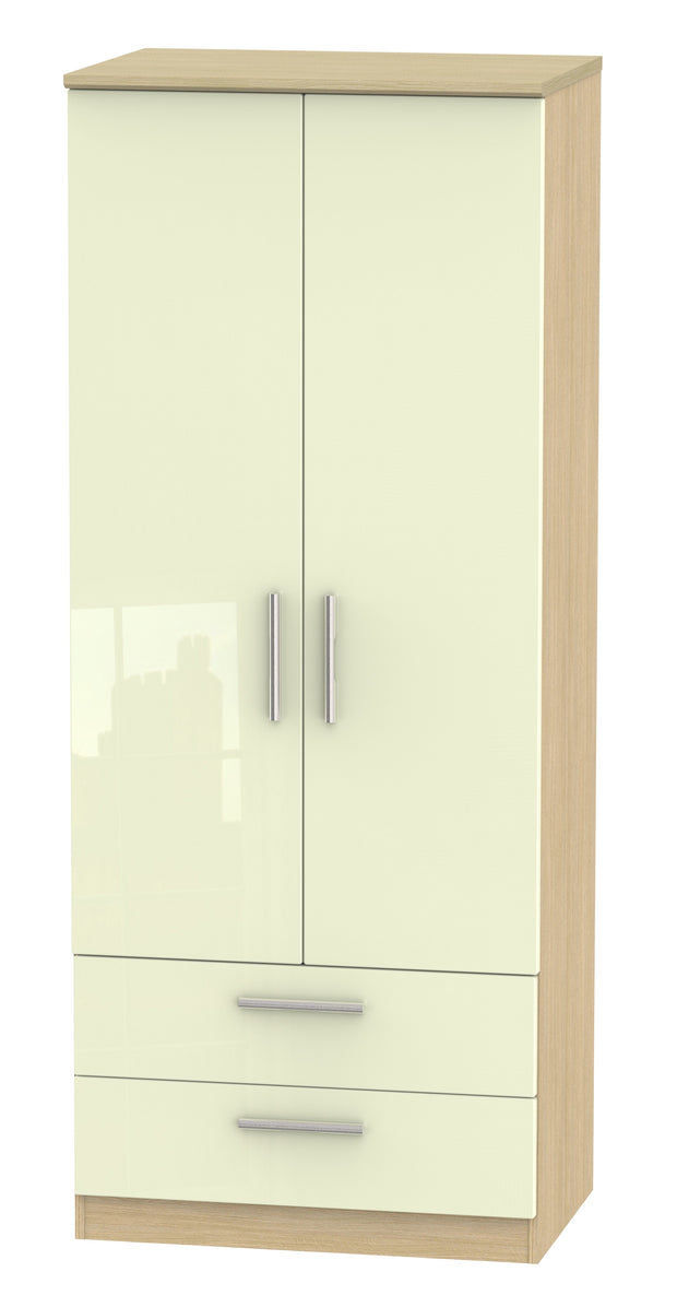 Knightsbridge 2ft 6in 2 Drawer Wardrobe