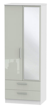 Knightsbridge 2ft 6in 2 Drawer Mirror Wardrobe