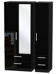 Knightsbridge Triple 2 Drawer Mirror + Drawer Wardrobe