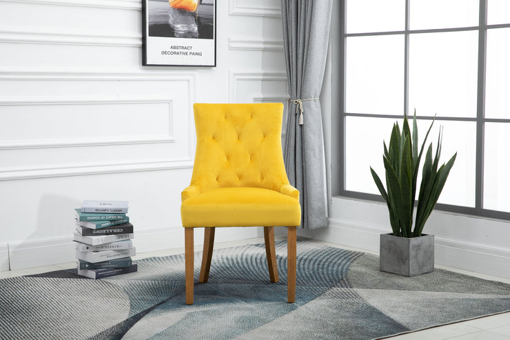 Lauren Velvet Dining Chair - Ochre