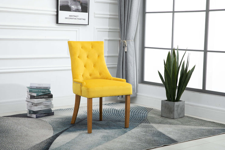 Lauren Velvet Dining Chair - Ochre