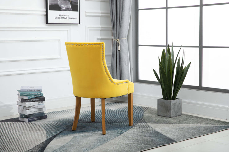 Lauren Velvet Dining Chair - Ochre