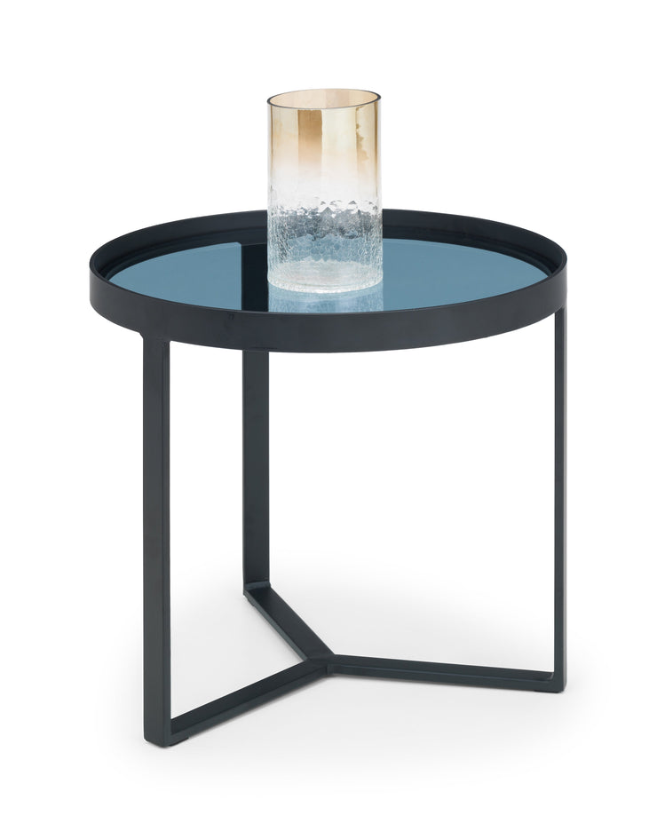 Loft Lamp Table - Smoked Glass