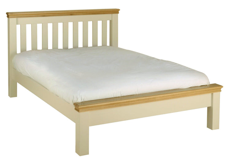 Lundy Painted 4'6 Low Foot End Bed - Ivory