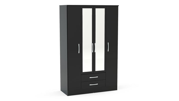 Lynx 4 Door 2 Drawer Wardrobe with Mirror