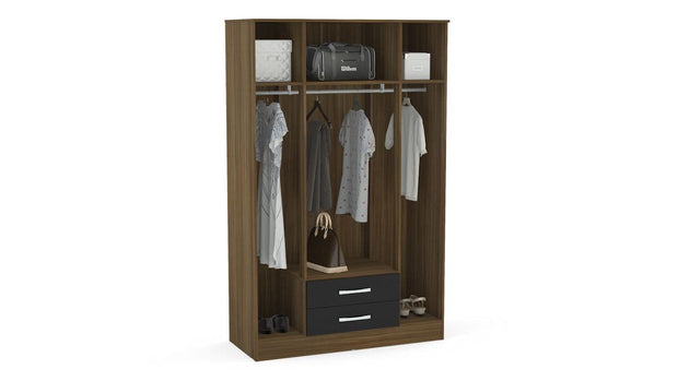 Lynx 4 Door 2 Drawer Wardrobe with Mirror