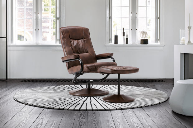 Memphis Swivel Chair and Footstool